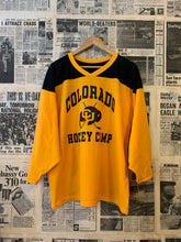 Load image into Gallery viewer, Colorado Hockey Camp Ice Hockey Jersey with large Spell Out Size Large
