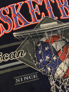 Graphic Print Vintage Basketball Sweatshirt Size Large