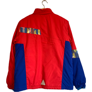 Women’s Vintage 1990s Colour Block Crazy Pattern Coat Jacket   Suitable for sizes 8/10/12