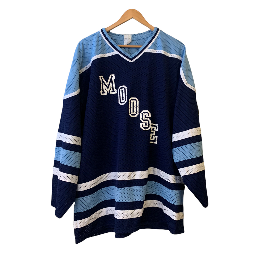 Vintage Manitoba Moose Ice Hockey Jersey with large Moose Spell Out AHL Size XL
