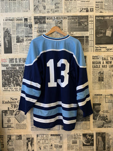 Vintage Manitoba Moose Ice Hockey Jersey with large Moose Spell Out AHL Size XL