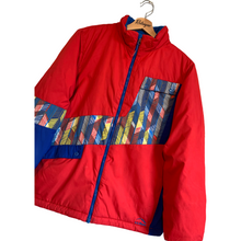 Load image into Gallery viewer, Women’s Vintage 1990s Colour Block Crazy Pattern Coat Jacket   Suitable for sizes 8/10/12

