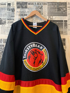 Vintage Thirsty Bear Brewing Company Ice Hockey Jersey Size XL